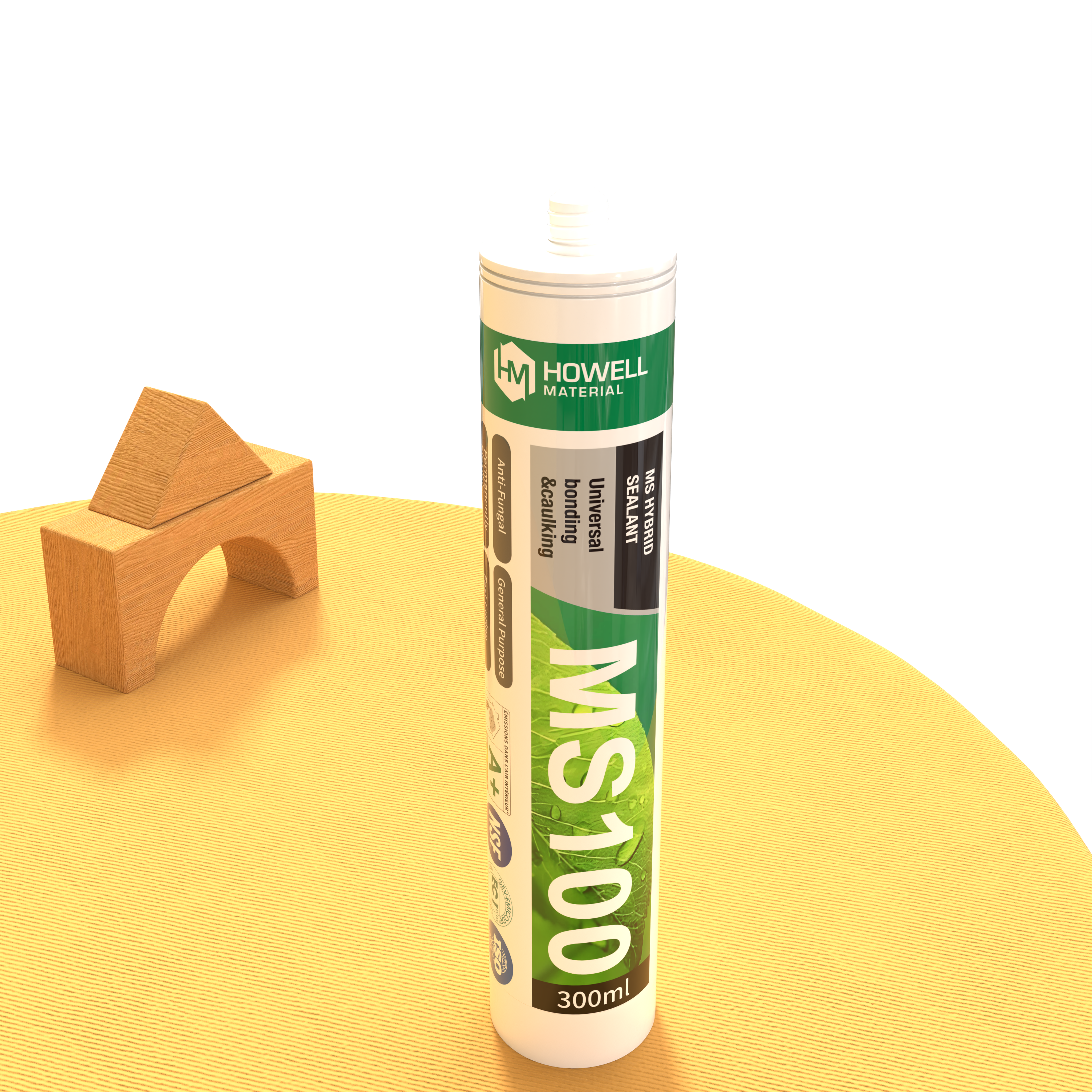 MS100 الغرض العام الشفاف MS Hybrid Sealant لاصق للديكور الهيكلية